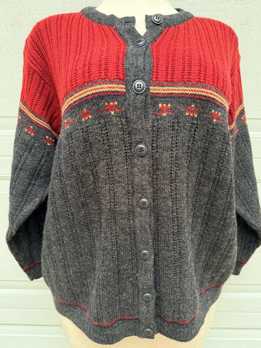 Whitefish Bay Vintage Plus Size Cardigan Fair isle